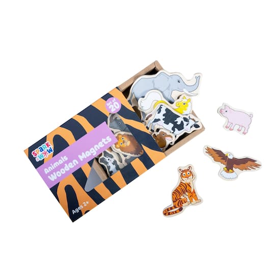 Spark & Wow Wooden Animals Magnet Set